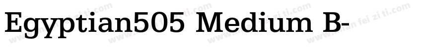 Egyptian505 Medium B字体转换